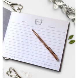 Liphontcta Wedding Guest Book: Grey Guest Book with 100 Pages/50 Sheets, Wedding guestbook with a Grey Hard Cover Board, and Rose Gold Stamping, Sign in Guest Book, Guest Book for Weddings, Baby Showers etc.