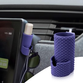 BubabyZZ 2025 Upgrade Car Chapstick Holder with Sunglasses Holder, Insulated Upright Lip Balm Holder, Stylish Lipsticks Organizer, Automotive Interior Accessories for Women Men Must Have (Purple)