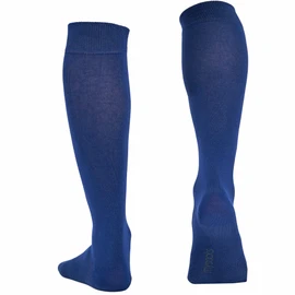 MySocks - Calcetines altos hasta la rodilla para mujeres y hombres, algodón peinado sin costuras, puntera alta y alta, Índigo, 4-7