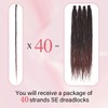 24 Inch 40 Strands Dreadlock Hair Extensions,Synthetic Hippie Single Ended