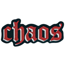 Chaos Embroidered Iron On Sew On Patch