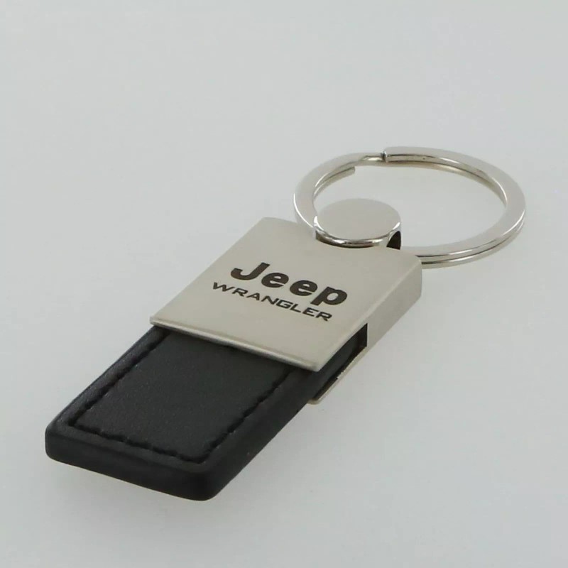 Jeep Wrangler Leather Key Ring (Black)