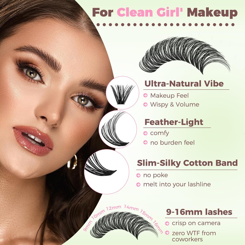 Lash Clusters Kit DIY Lash Extension Kit Cluster Lashes Mix