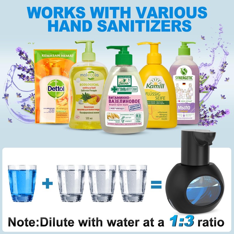 Automatic Soap Dispensers,15oz/420ml USB Touchless Automatic Foaming Soap Dispenser,Rechargeabled Wall