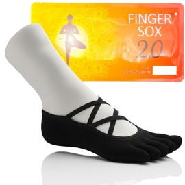 FITnadi Pilates Socks, Yoga Socks, Attractive Legs and Stability, Yoga Socks, 5 Toes, Non-Slip, Women's