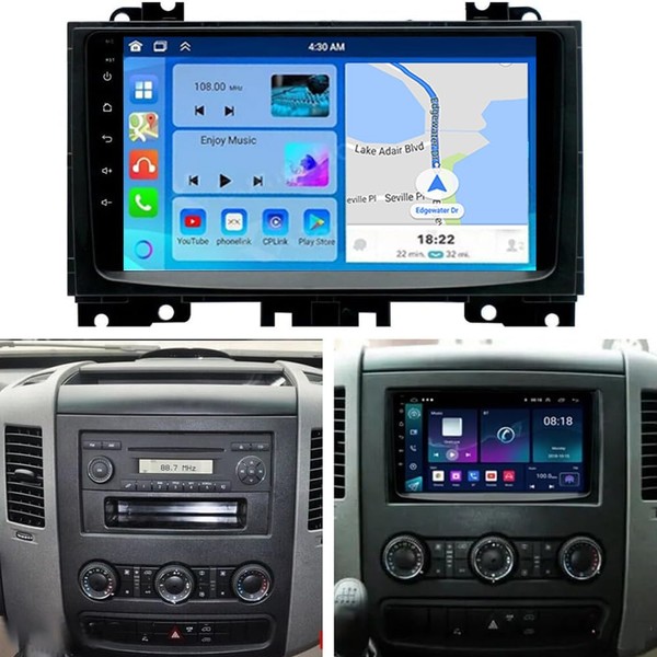 moseiny 9 Inch Car Radio for Mercedes Sprinter 2006-2017, 2+32G