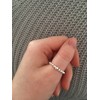 Sterling Silver 925 Beaded Stretch 3mm And 4mm Ring