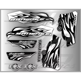 banshee yamaha banshee full graphics kit ...THICK AND HIGH GLOSS