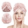 Silk Hood for Sleeping, Sleep Cap Silk for Women, Hair Care, Double Layer Headscarf for Sleeping, Soft Faux Silk Night Cap, Sleep Cap with Elastic Band for Curly Hair, Pink, pink