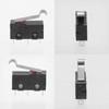 12-Pack Micro Limit Switch with Curved Hinge Lever, Momentary Snap-in