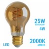Satco 4W =25W Dimmable A19 LED Filament Vintage Nostalgic Amber