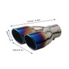 idain 2.5 inch Inlet Dual Exhaust Tip Stainless Steel Polished