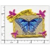 Patchwork Paradise Costa Rica Paradise Blue Butterfly Embroidered Iron-On Patch