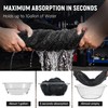 1600 GSM Car Drying Towel, 36x24 70/30 Microfiber, Black