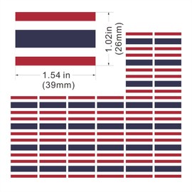 Womaha 30 Sheets Thailand Flag Temporary Tattoos Fans Face Tattoo Stickers for Adults Kids Group Activity Props