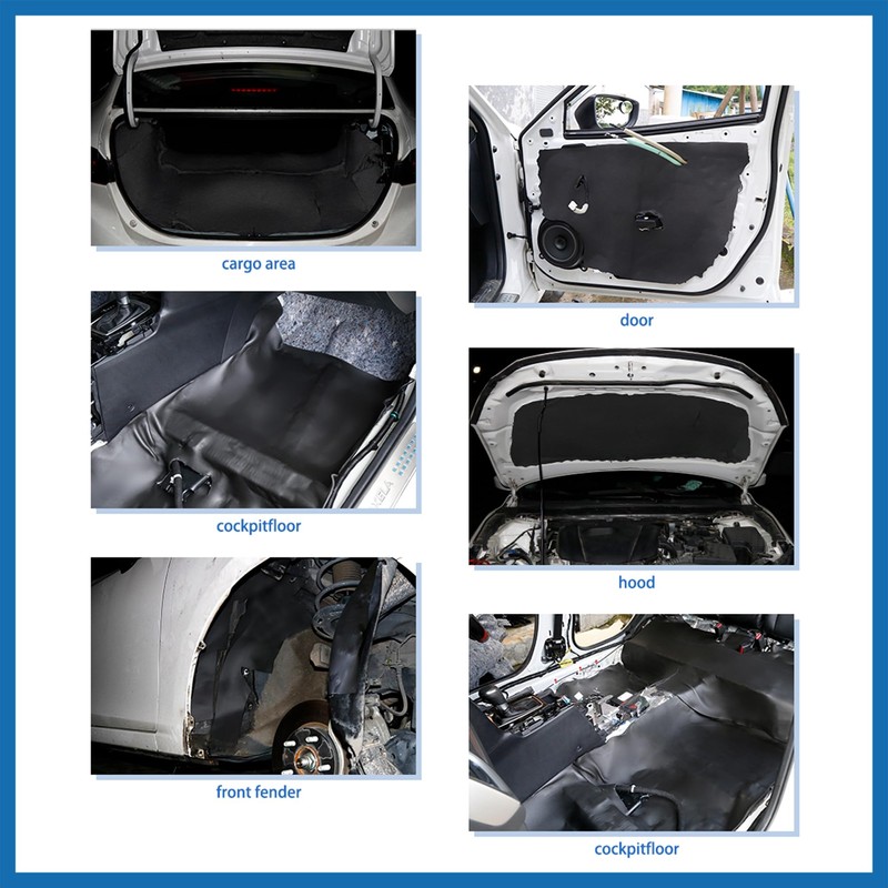 A ABSOPRO 197mil 6.46sqft Car Cell 5mm Sound Proofing Insulation