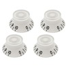 FLEOR 4pcs LP Guitar Knobs White Top Hat Style Speed