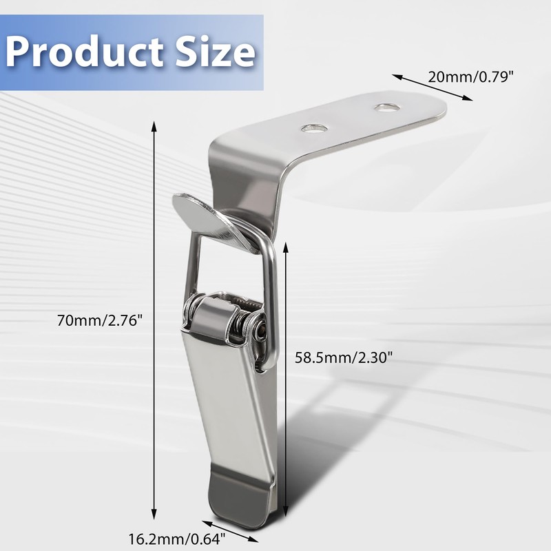 90 Degree Hook Lock Bolt, 304 Stainless Steel Safety Angle