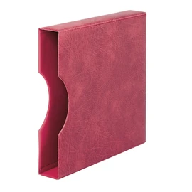 LINDNER Das Original Set: Ringbinder Regular mit Schutzkassette 814, weinrot