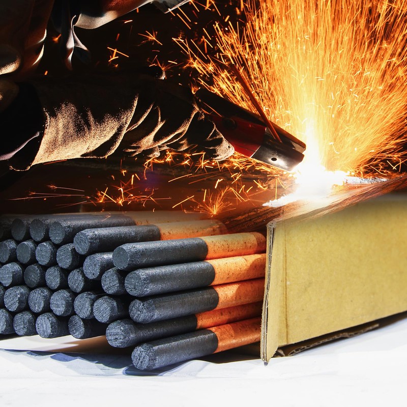 PATIKIL 10pcs 7mmx355mm(0.28"x14") Carbon Arc Air Gouging Rods Copper Graphite