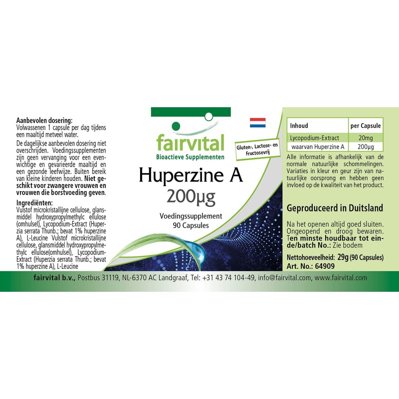 Fairvital Huperzin A 200 μg – from bear flap extract