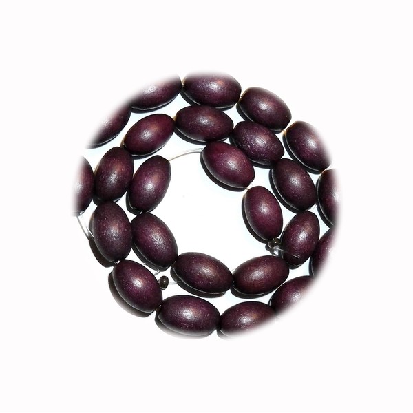 The New Dark Brown 15Mm Tapered Oval Barrel Wood Beads