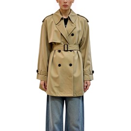 Lucidy Women's Khaki Trench Coat (US, Alpha, Large, Regular, Regular)