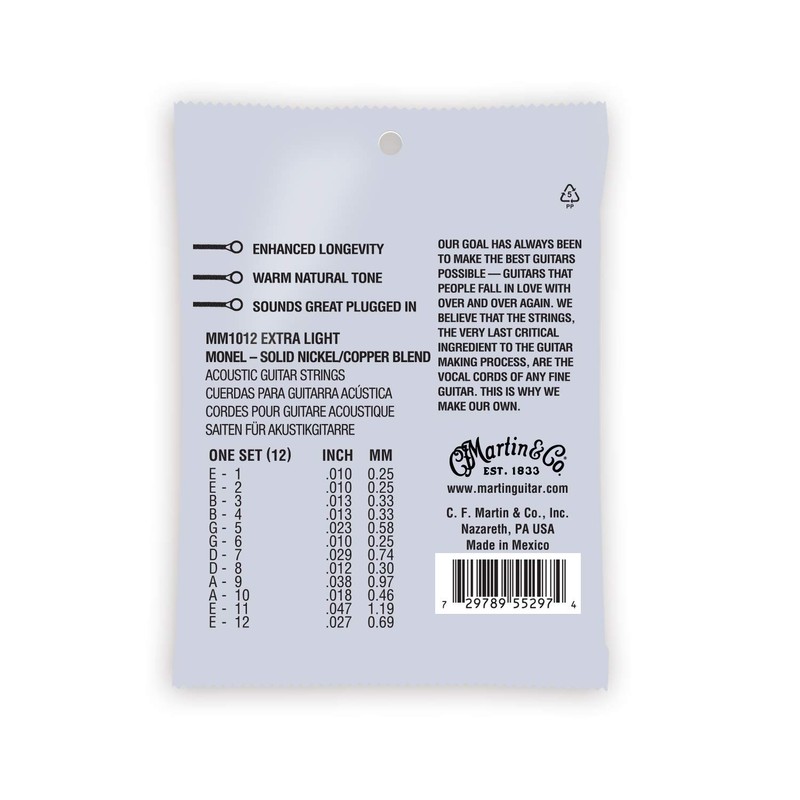 Martin Strings - Retro Monel - 12 String Extra Light