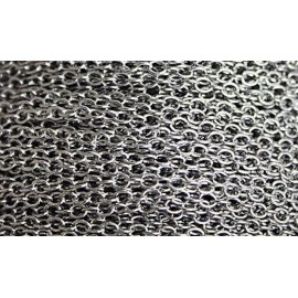 TMGP Chain, 100 Inches Antiqued Silver Plated Fine Cable Bulk Chain with 2x3mm Links*