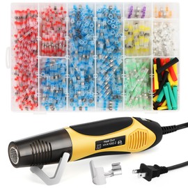 765PCS Solder Seal Wire Connectors with 450W Mini Heat Gun, Solder Connectors with Heat Shrink Solderstick Waterproof Electrical Wire Connectors Kit for Marine Automotive (26-6 Gauge)