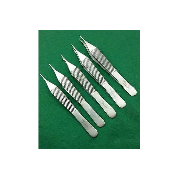 Set of 5 PCS ADSON Tissue Forceps 1x2 O.R Grade