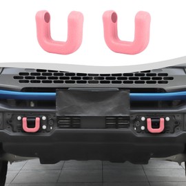 SQQP Bumper Tow Hook Covers Compatible with Ford Bronco 2021-2024+Exterior Accessories(Pink)
