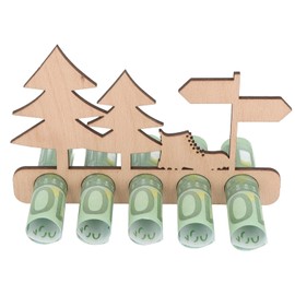 Spruchreif Wooden Stand Money Gift Hiking - Creative Gift Idea with Guide | Original Voucher Packaging for Outdoor Fans & Nature Lovers