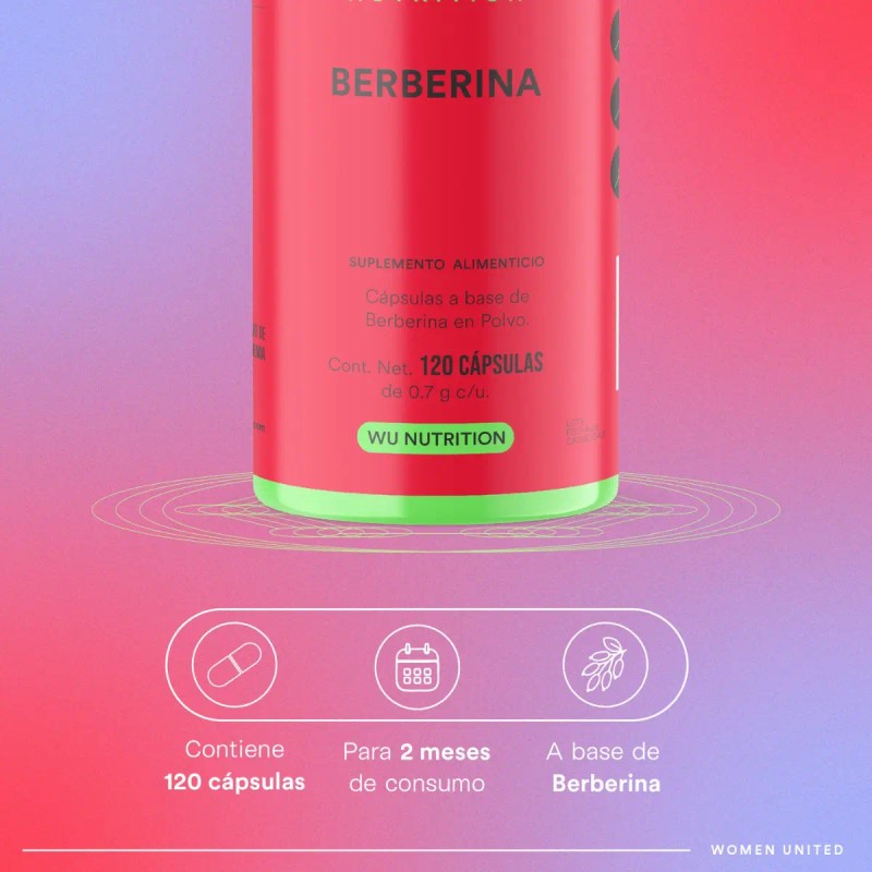 Suplemento Berberina Pura Nutrition 120 Capsulas Sabor Meses Consumo Bienestar