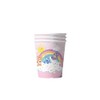 ehdkprk 20Pcs 12 oz Rainbow Paper Cups Disposable Care Cute