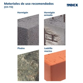 Index Fixing Systems ch-to – Pack of 15 Anchors antigiro for High Loads (Coating Hooped, 6.8 mm, Hex Bolt M6 x 45 mm, Diameter 8 mm