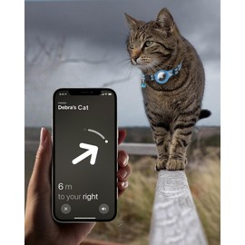 Airtag Cat Collar, Reflective AirTag Cat Collar with AirTag Holder and Bell, GPS Lightweight Tracker Cat Collars, Cat AirTag Collar with Breakable Safety Buckle (Red)