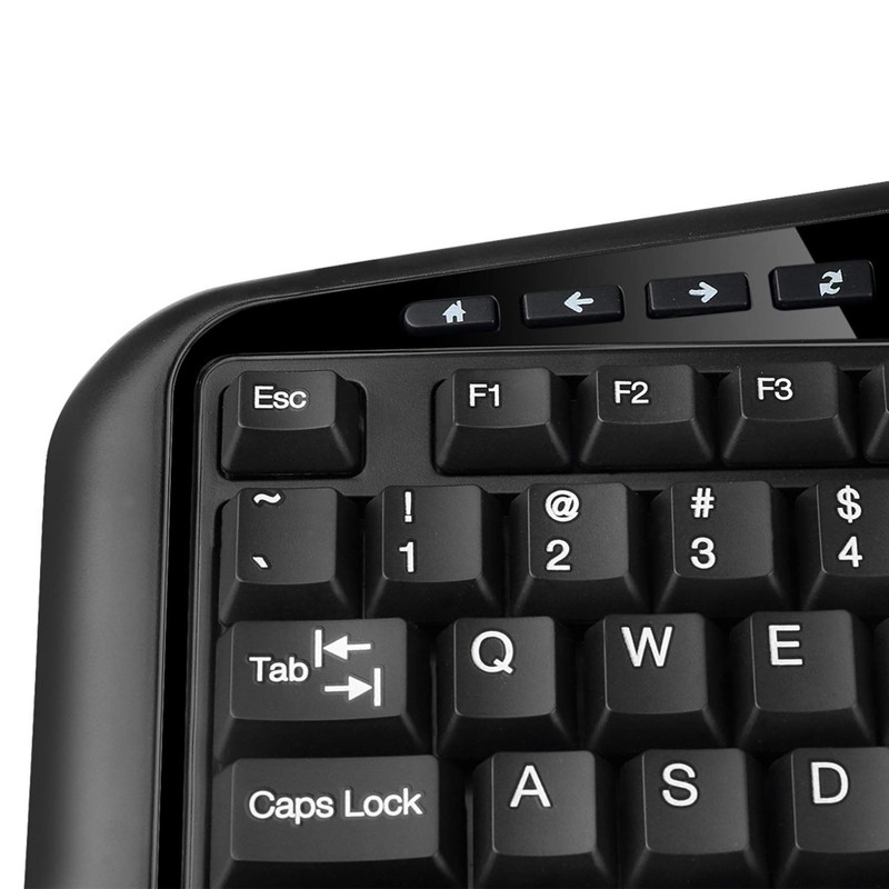 Adesso TruForm AKB-150SB-TAA Desktop Ergonomic Smart Card Reader Keyboard (TAA