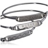 Guess 3 Piece Tension ID Silver Bangle Bracelet