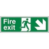 V Safety Fire Exit - Fire Exit Arrow Down Right
