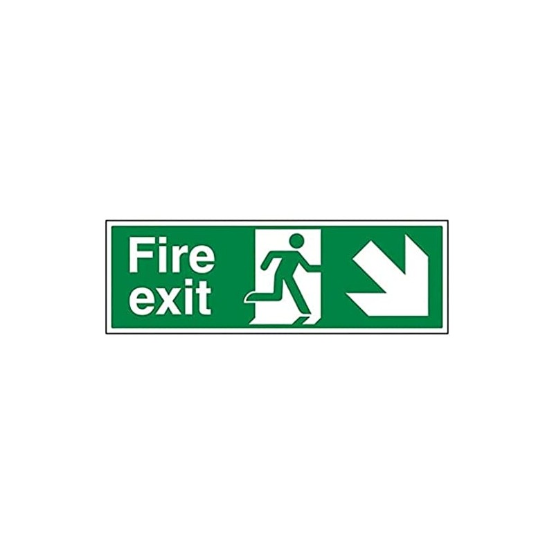 V Safety Fire Exit - Fire Exit Arrow Down Right