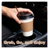 KAWALLO 100 Pack Paper Coffee Cups Set, 12oz White Disposable