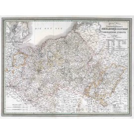 Historic Map : 1839 Grand Duchies of Mecklenburg - Schwerin and Mecklenburg - Strelitz. Special Map. - Vintage Wall Art - 44in x 34in