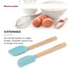 KitchenAid Bamboo Wood Handled Mini Spatula Set with Silicone Head,