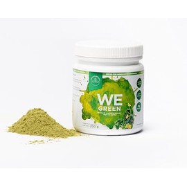 WEgreen, Concentrado de Vegetales, Pastos y Algas con Espirulina y Chlorella, Hecho con Ingredientes Orgánicos, con Alto Contenido en Fitonutrientes, Clorofila, Enzimas, Vitaminas y Minerales, Producto Vegano 200 gr
