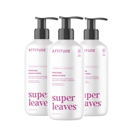 ATTITUDE ATTITUDE Liquid Hand Soap, EWG Verified, Plant and Mineral-Based, Vegan Personal Care Products, White Tea Leaves, 16 Fl Oz (Pack of 3)