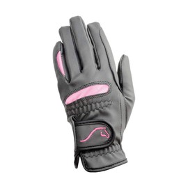 Hy5 Lightweight Riding Gloves Black/Pink X-Large