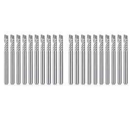 20 Pack CNC Router Bits 1/8 Inch Spiral Upcut Router Bit Set Milling Cutter Tungsten Steel