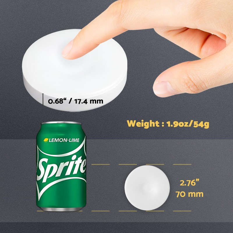 DAZZY DOT Rechargeable Puck Lights 2 Pack, Dimmable Touch Light