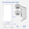 2x4 LED Flat Panel Light, 9100LM Recessed Drop Ceiling Light